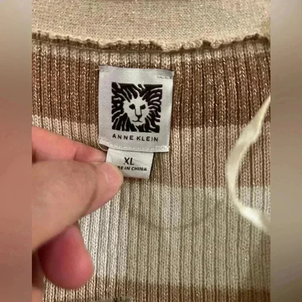 Sparkling Multiple Colors Stripe Cardigan Sweater… - image 5